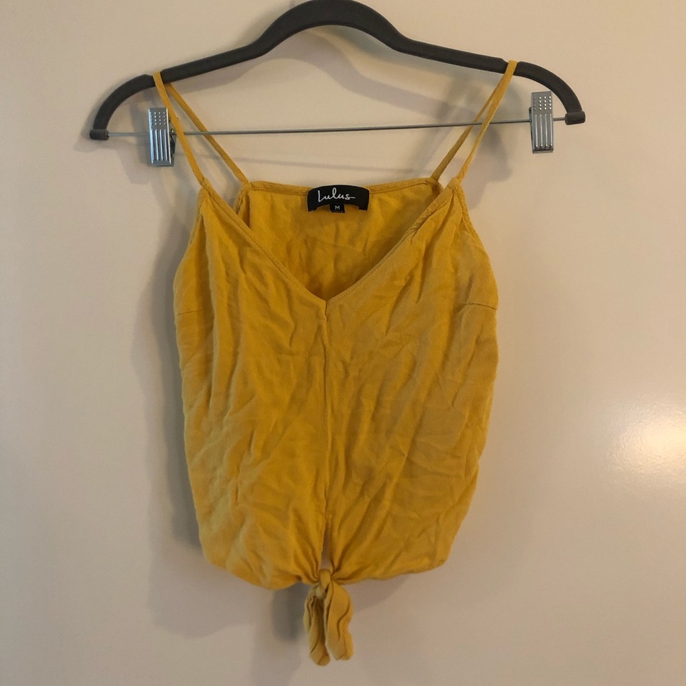 Yellow/Marigold Tie-Front Tank
